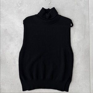 storets Black Sleeveless Turtleneck Sweater Vest